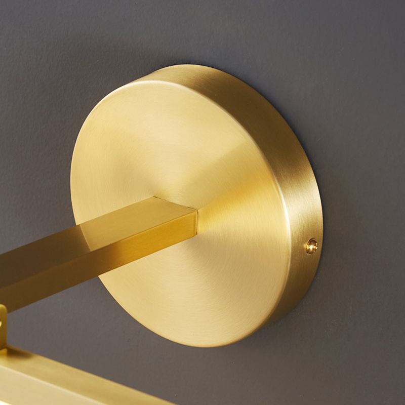 Minimalism Vanity Light Streamlined LED Bathroom Mirror Lamp in Gold