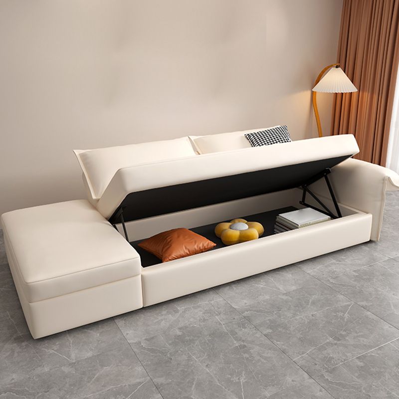 Scandinavian Folding Futon and Mattress Pillow Back Futon Sleeper Sofa with Storage