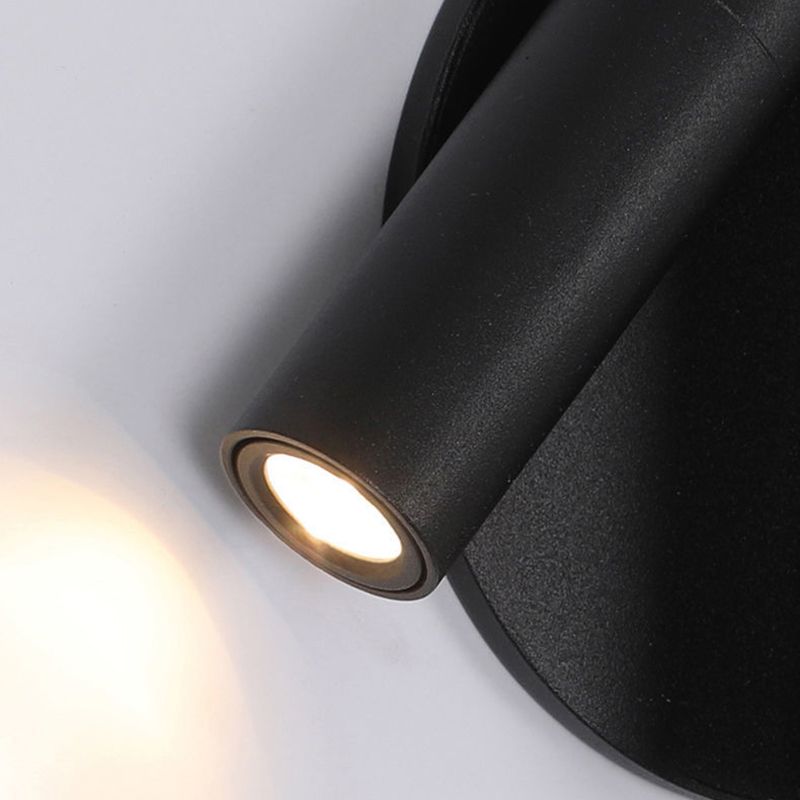 Modern Style Wall Lamp Metal 1 Light Sconces in Black for Bedroom