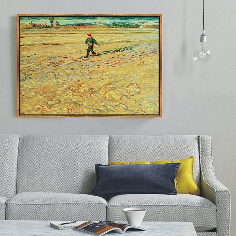 Hiking Man Canvas Textured Rustic Style for Boys Bedroom Wall Decor, Multiple Sizes