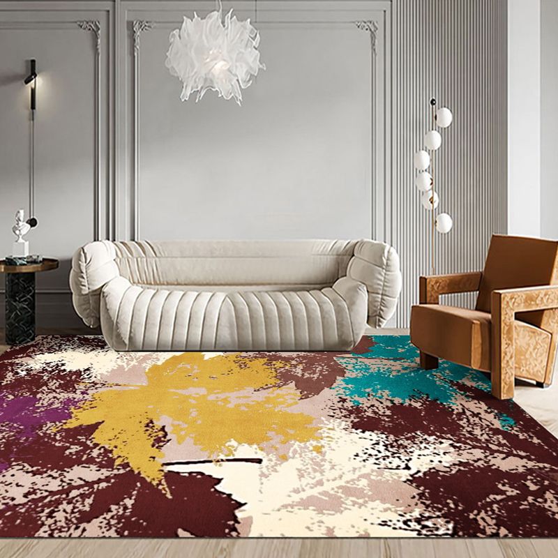 Zwart gestreepte tapijten Polyester Modern Rug Stain Resistant Rug voor woonkamer