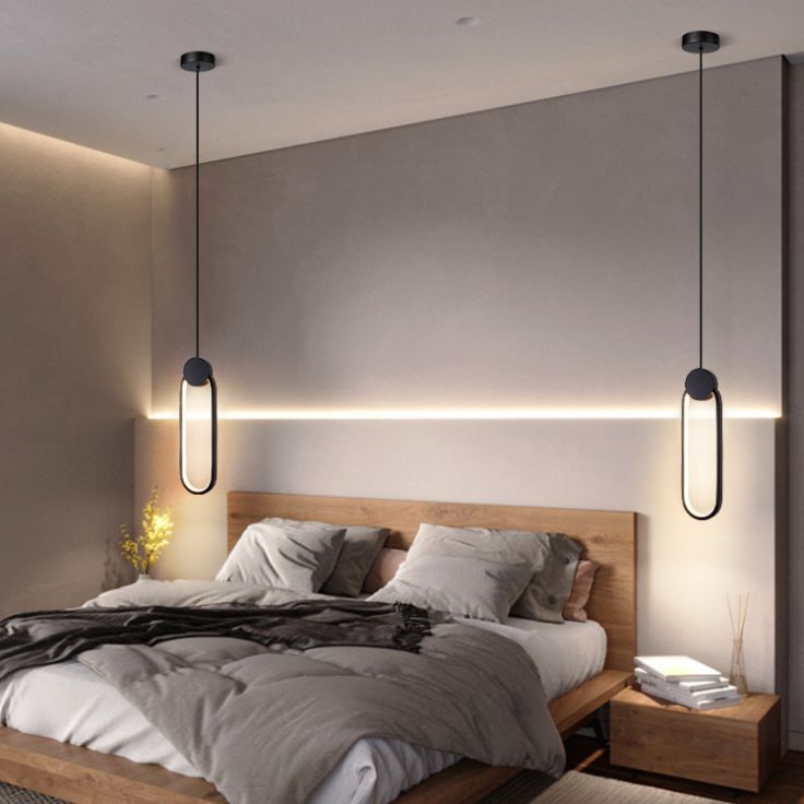 Luz colgante de LED de aluminio geométrico en simplicidad moderna de hierro forjado que colgaba con sombra de silicona