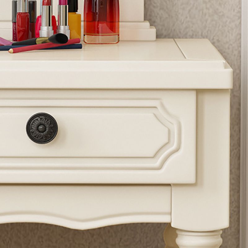 19.68" Wide Vanity Set with Drawer Rubberwood Make-up Vanity