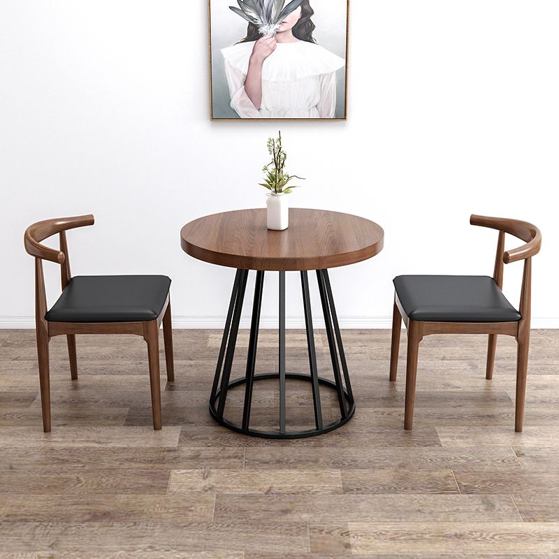 Modern 1/2/3 Pieces Dining Set Round Pine Wood Dining Table for Dining Room