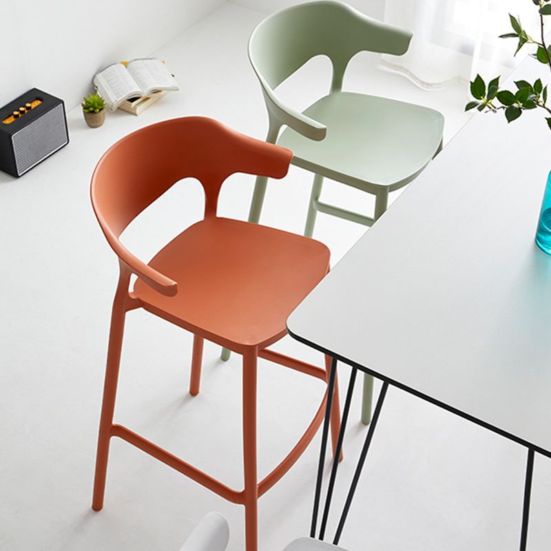 Low Back Indoor Counter Chair Contemporary Acrylic Bar Stools