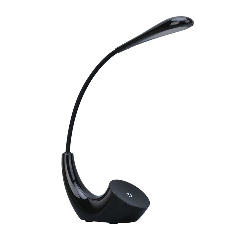 Lámpara de escritorio de brazo de plástico Flexible Luz de lectura recargable LED minimalista con control táctil