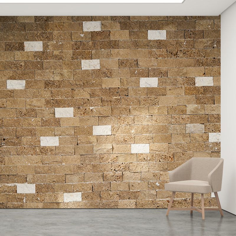Brick Wall Water-Resistant Wall Covering for Barber Shop, Made to Measure