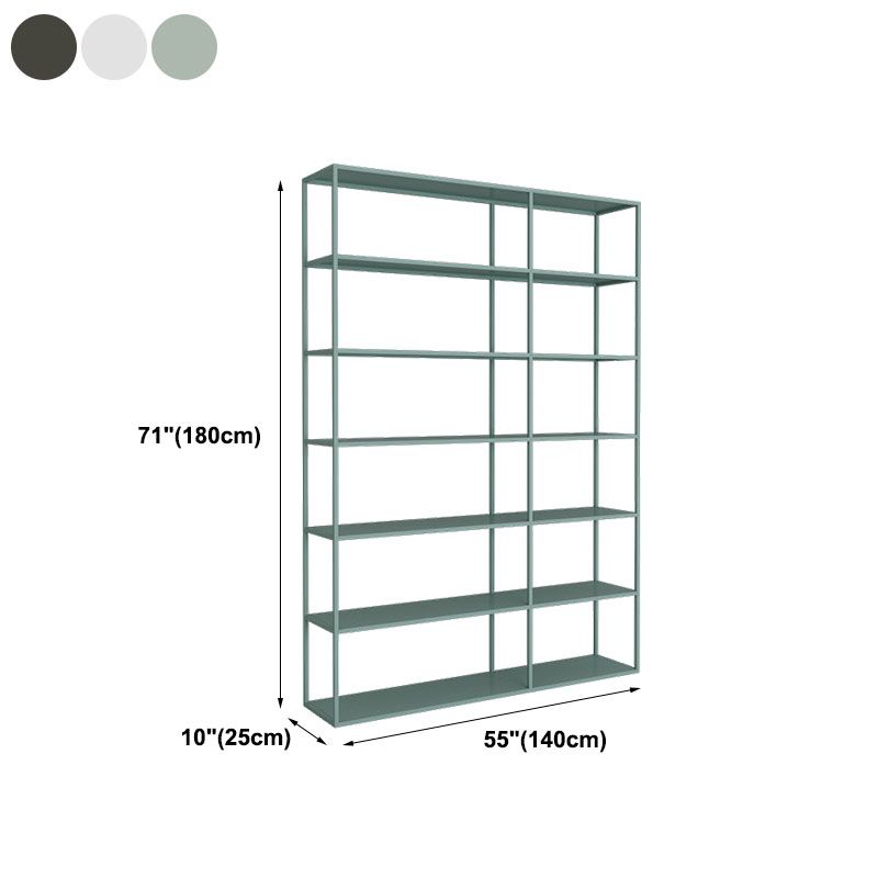 Open Back Modern Style Bookcase Metal Bookshelf for Home Office