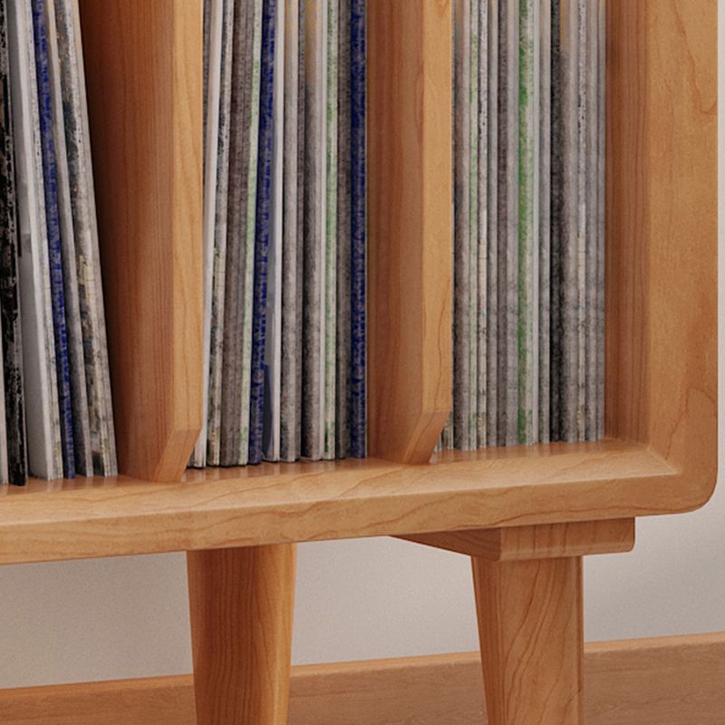 Vertical Solid Wood Bookshelf Contemporary Closed Back Bookcase