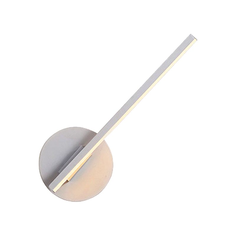 Schwarz/weiße lineare Leuchtenlicht minimaler Acryl -LED -Wandlampe für Schlafzimmer in warmem/weißem Licht