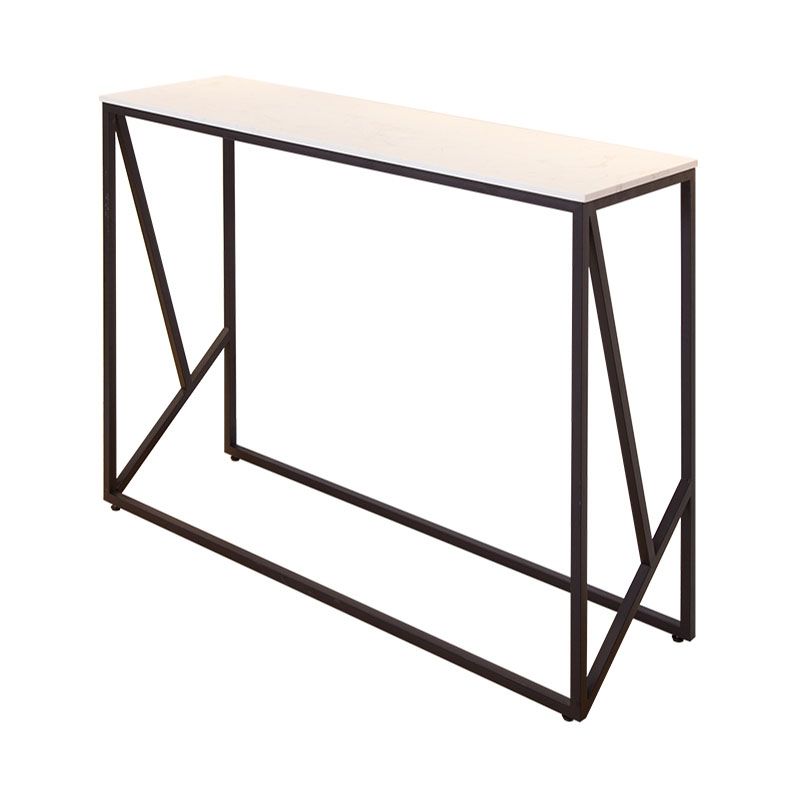 16" W Modern Stone Console Table Resistant Frame Accent Table for Hall