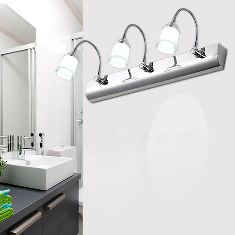 Contemporary Rectangle Shape Vanity Light with Acrylic Shade for Shower Room