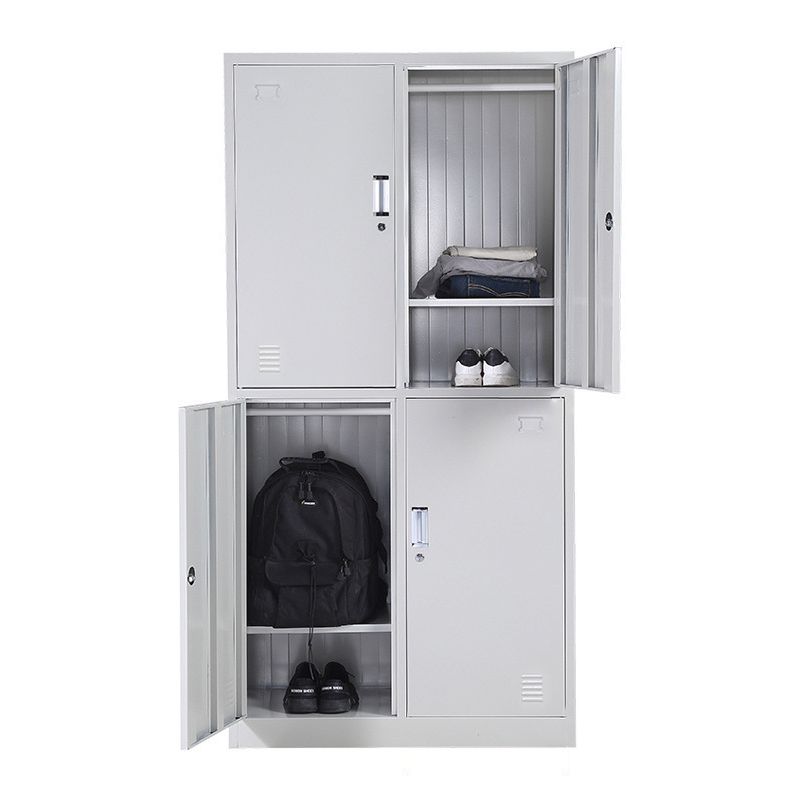 Metal Wardrobe Cabinet Contemporary Grey Wardrobe Armoire for Home