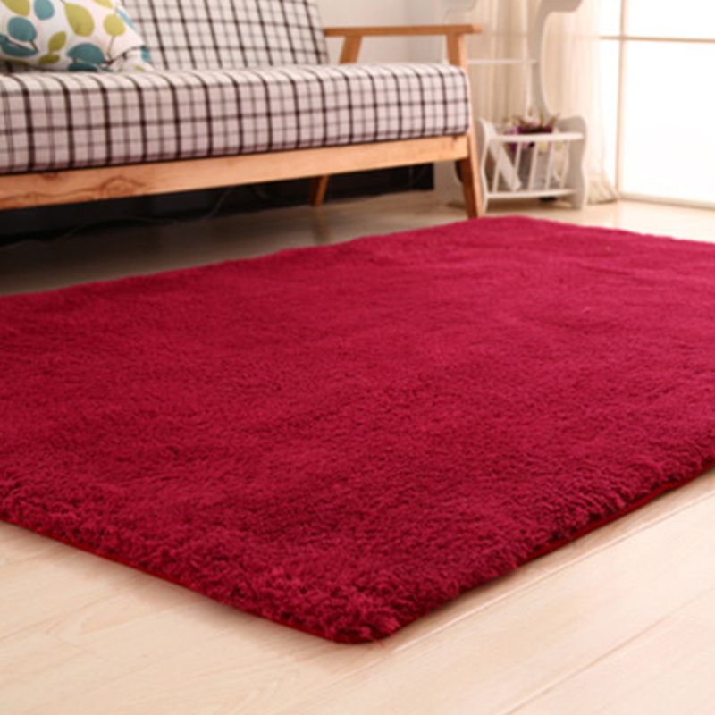 Tapis de couleur unie mignonne en acrylique multicolo