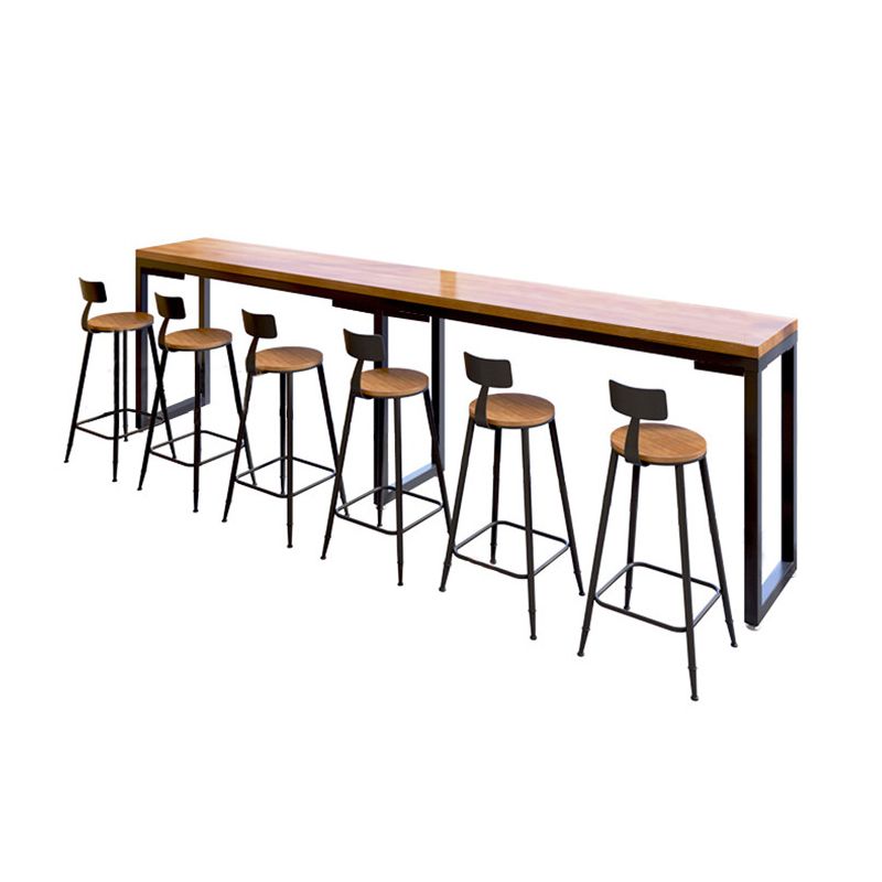 Armless Dining Stools Modern Bar Stools with Black Metal Base