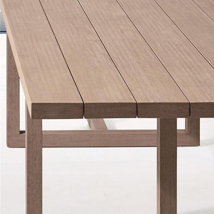 Farmhouse Rectangle Balcony Table Solid Wood Accent Table for Patio