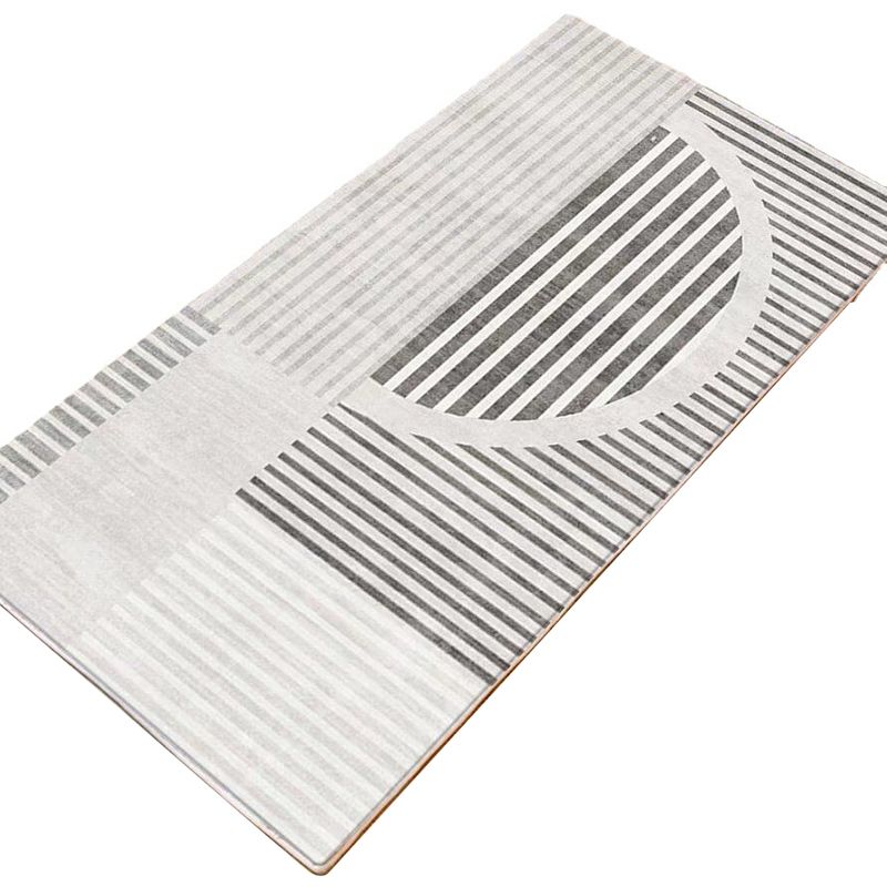 Light Gray Rug Polyester Color Piece Indoor Rug Washable Rug for Bedroom
