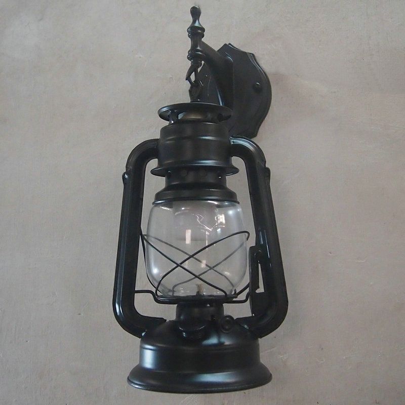 Transparent Glass Bronze/Black Wall Light Kerosene 1 Bulb Nautical Wall Mounted Lamp for Foyer