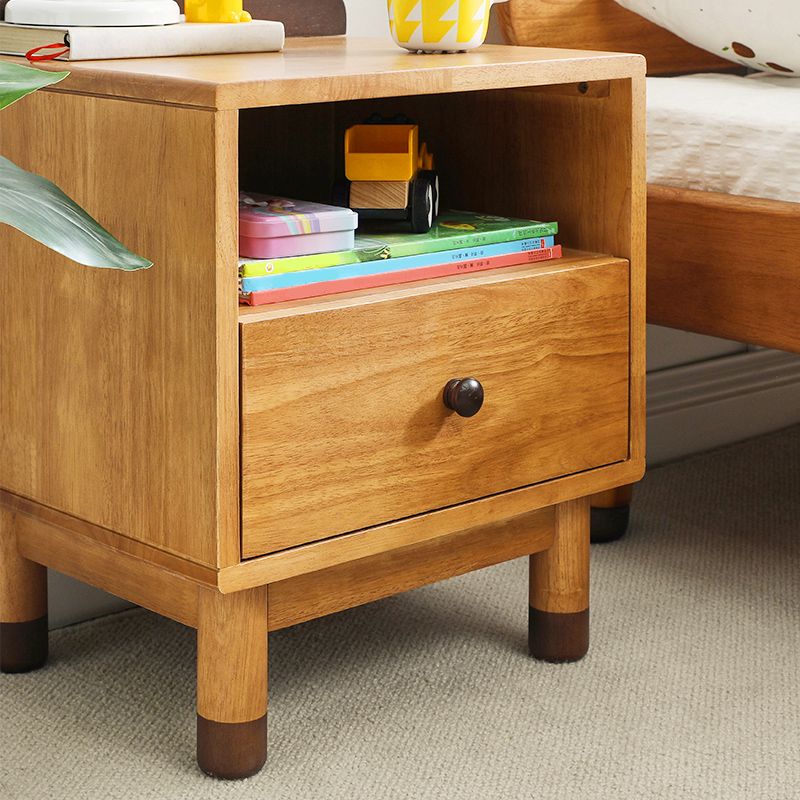 Solid Wood Lighting Not Included Kids Bedside Table with Drawers
