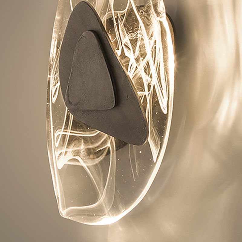 Accensione a parete ovale in stile moderno Crystal Crystal 1 Lipce Light Freepures in oro e nero