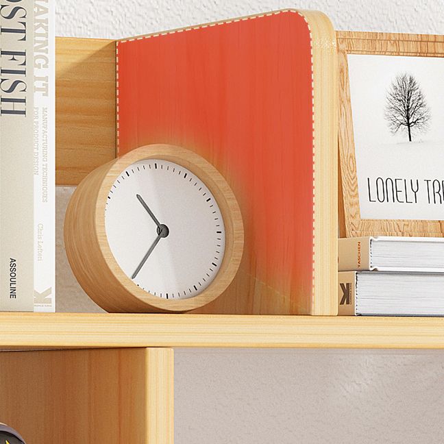 Modern Style Bookshelf Open Back Wood Bookcase for Home Office