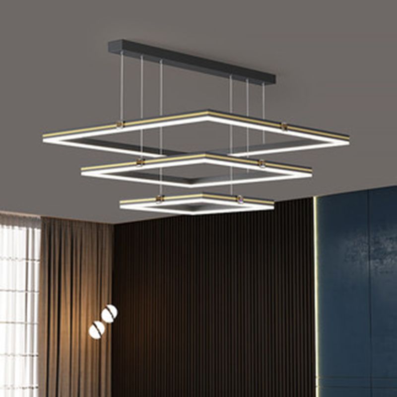 Luz de colgante de techo de múltiples capas de múltiples lámparas acrílicas modernas