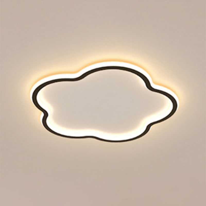 Flower Bedroom Flush Ceiling Light Metal LED Simplicity Flush Mount Light Fixture