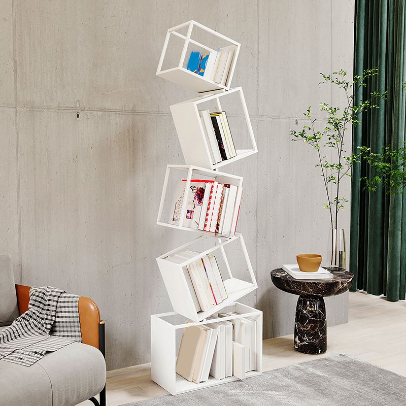 Modern Bookshelf Metal Open Shelf Bookcase with Shelves for Home Office