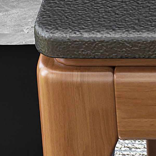 Contemporary Kitchen Dinner Table 4 Legs Solid Wood Dining Table