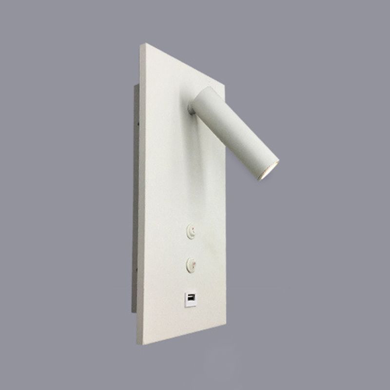 Style contemporain Rectangulaire mural métal métal 2 lumières de lecture de la lumière murale