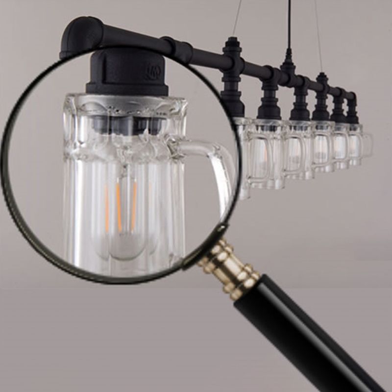 Wine Bottle Wrought Iron Island Lighting Industrial Style Over Island Lighting for Bar