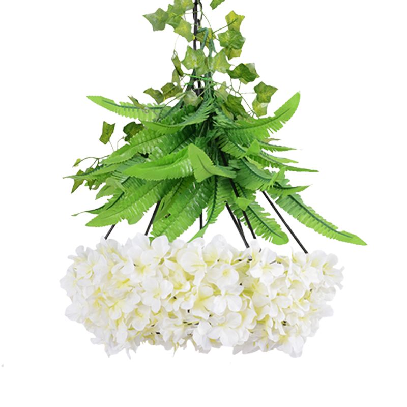 Iron Diamond Cage Ceiling Pendant Industrial 1 Light 16.5"/19.5" W Restaurant Plant Hanging Light Fixture in Black