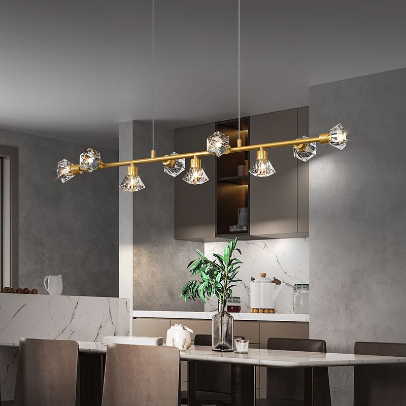 Cone Island Lighting Modernismus Kristallleuchterleuchte für Esszimmer