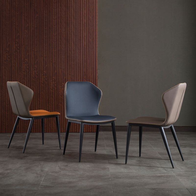 Modern Style Armless Side Chairs Windsor Back Side Chair with Metal Legs