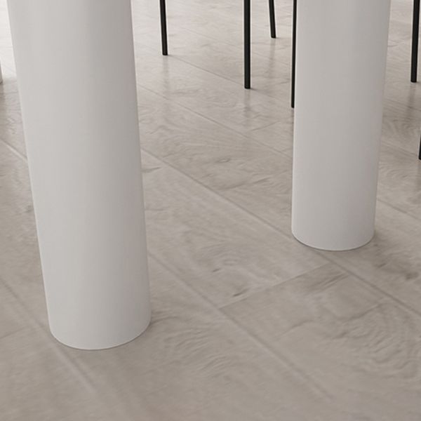 Gratis vorm 3 poten moderne stijl eettafel witte vaste tafel met gesinterde steen