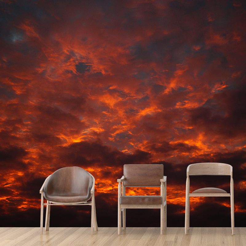 Beautiful Sky Mural Mildew Resistant for Bathroom Decoration