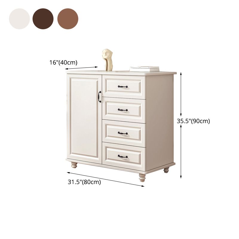 16" W Horizontal Combo Dresser Wooden Storage Chest Dresser with Drawers and Doors