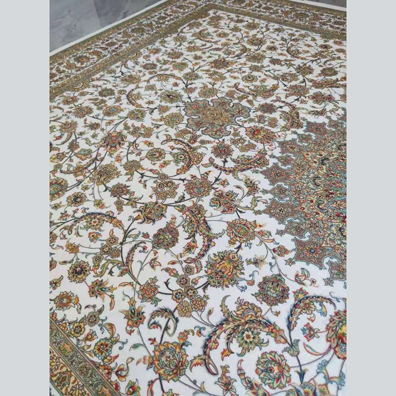 Nostalgia Ethnic Style Carpet Polyester Area Rug Stain Resistant Indoor Carpet for Living Room