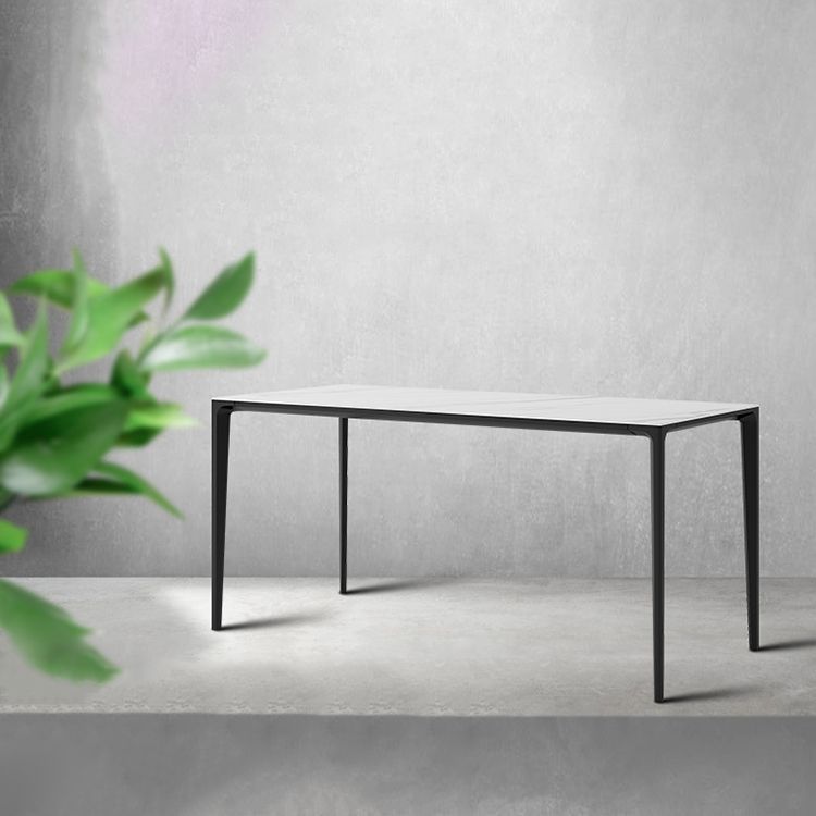 Gesinterde stenen krasbestendige tafel eenvoud stijl 4 poten basis rechthoektafel