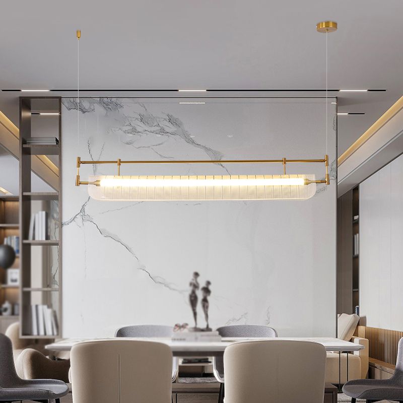 Acrylic Shade Ceiling Pendant Light Modern Linear Shape Island Lighting Ideas for Kitchen