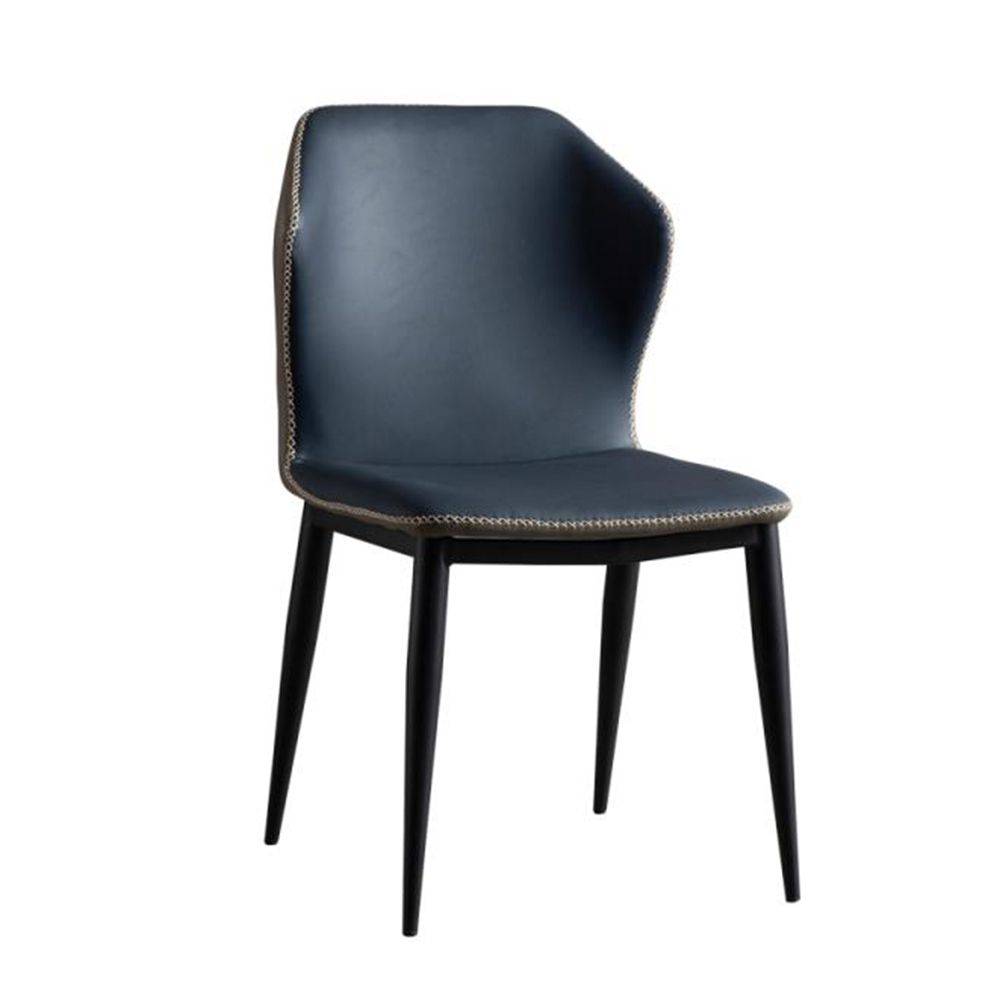 Sedia per sala da pranzo contemporanea in metallo sedia a wingback della finitura metallica