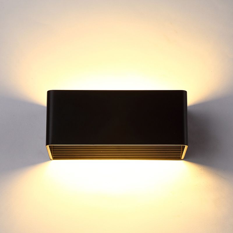 Rectangle Shape Metal Wall Light Modern Style 1 Light Wall Mounted Light Fixture