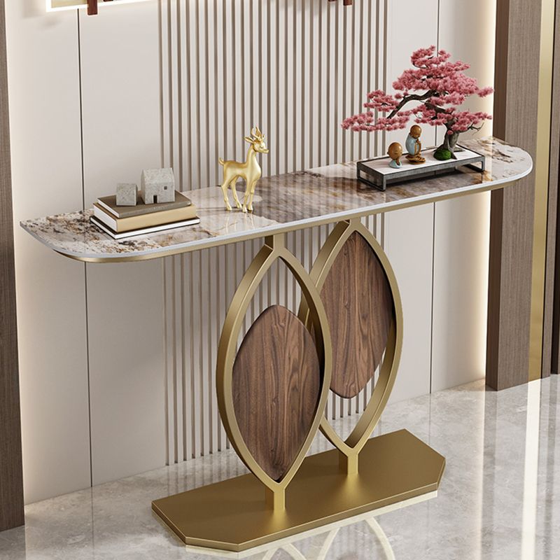 11.8 Inch Wide Console Table Scratch Resistant Slate Glam End Table