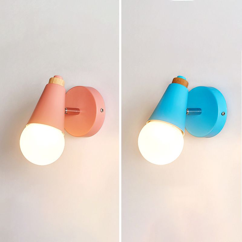 1 illuminazione unica murale unica Modren Nordic Macarons Style Metal Wall Lighting in bianco e verde