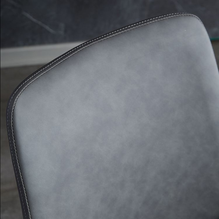 Contemporary Metal Dining Room Chairs Leather Dining Armless Chairs for Indoor Use