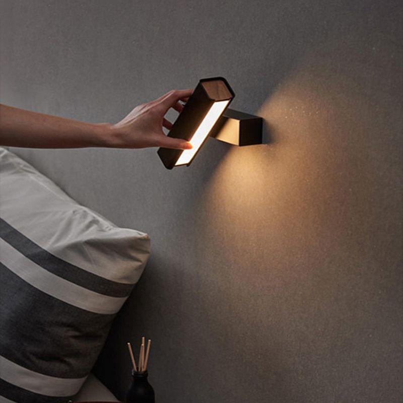 Modern Simple Wall Light Rectangle Shape Rotatable Wall Lamp for Living Room