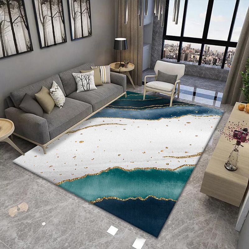 Gorgeous Polyester Rug Trendy Houndstooth Pattern Area Rug Non-Slip Backing Indoor Rug