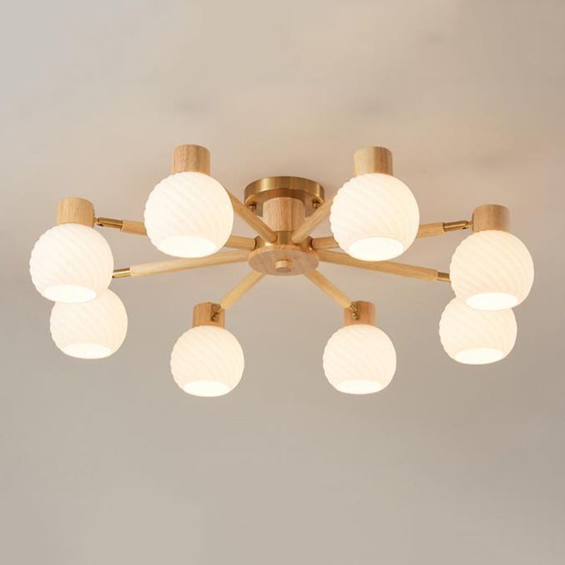 Wood Chandelier Light Modern Style Chandelier Pendant Light for Dining Room