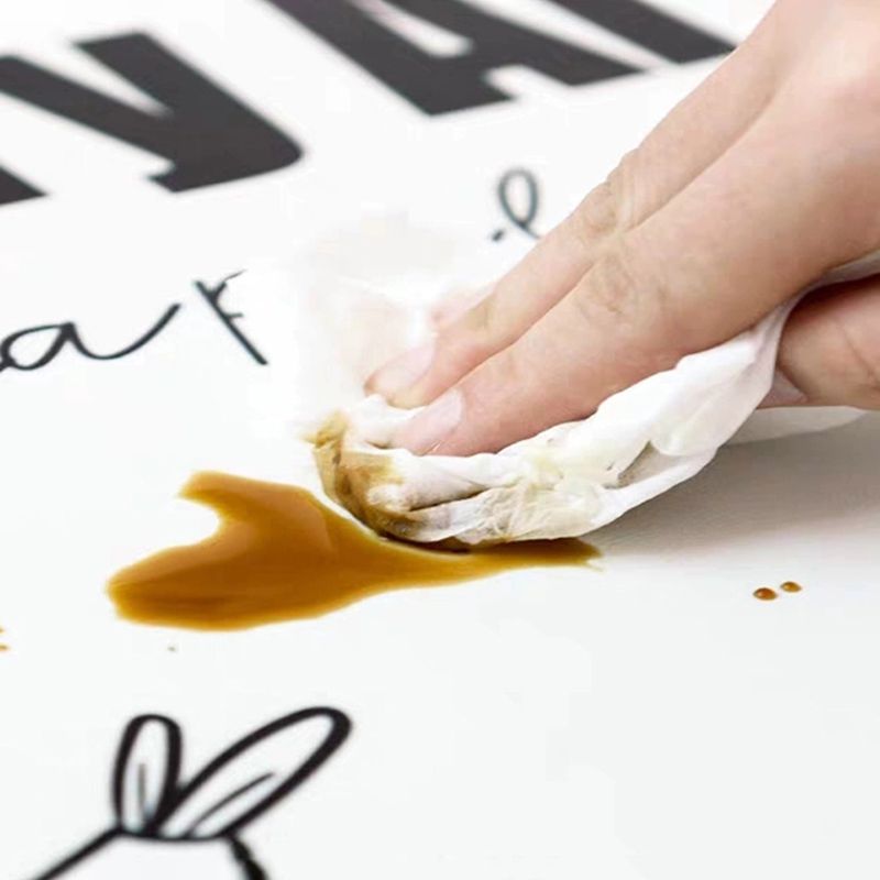 Artistic Contrast Panel Rug Casual PVC Carpet Friendly Washable Area Carpet for Home Decor