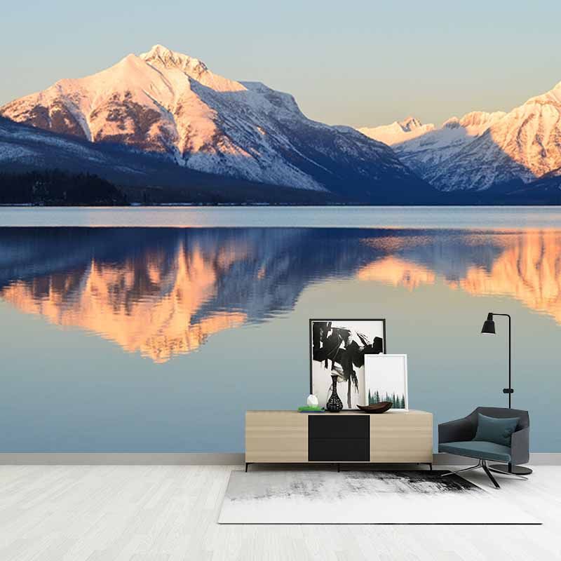 Modern Style Photography Wall Mural Wallpaper Mountain Range Bedroom Wall Mural